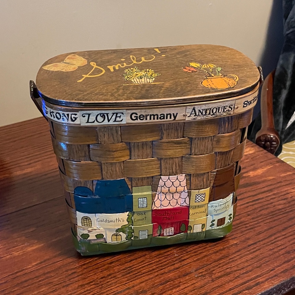 Handcrafted Decorative Basket with Lid